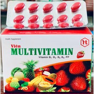 Multivitamin - Giúp bổ sung Vitamin B1, B2, B5,B6,PP, tăng cường bồi bổ sức khỏe- hộp 100 viên - Viên uống Vitamin thumbnail