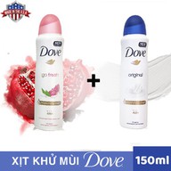 Combo 2 Xịt khử mùi Dove nhập khẩu từ Mỹ 150ml - 2 Xịt Khử Mùi DOVE 150ml thumbnail