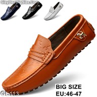 Giày mọi xỏ, giày lười big size cỡ lớn 44 45 46 47 48 cho nam chân to [Được kiểm hàng] GL113 thumbnail