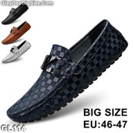 Giày mọi xỏ, giày lười big size cỡ lớn 44 45 46 47 48 cho nam chân to [Được kiểm hàng] GL114 thumbnail