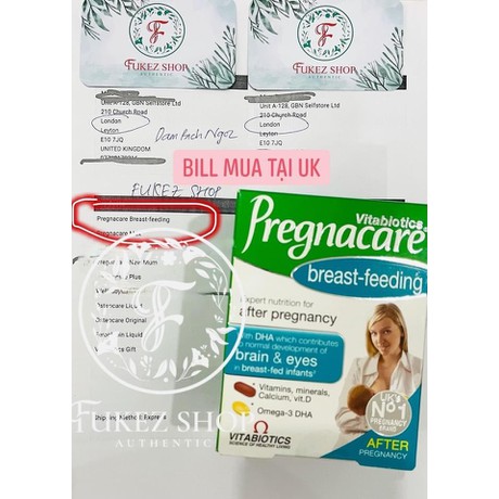 Vitamin tổng hợp cho các mẹ sau sinh pregnacare 84 viên - bill mua tại uk - pvn1249 2