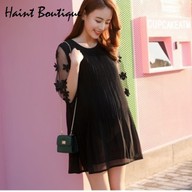 Đầm suông, váy bầu xếp ly Haint Boutique phối ren da36 thumbnail