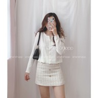 Áo len khoác kiểu cổ V - khuy vuông phong cách Hàn Quốc (E188 ) - Tcy97F thumbnail