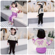Bộ quần áo trẻ em 11-21kg dành cho bé gái mẫu Cánh bướm. Thiết kế đáng yêu, hàng may kỹ, màu sắc bắt mắt - Set Cánh Bướm thumbnail