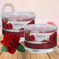 Combo 2 ly nến thơm Bolsius nhập khẩu Châu Âu Velvet Rose 155g - hoa hồng nhung thumbnail