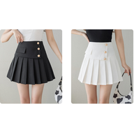 Chân váy ngắn xếp li có quần trong vintage, Chân váy tennis ngắn cạp cao 3 cúc Chuẩn Phong Cách Hàn Quốc - CV403 thumbnail