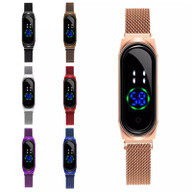 [Free Ship] Đồng hồ led cảm ứng đeo tay dây kim loại chống nước, chống trầy thumbnail