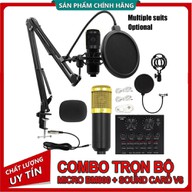 [Mã ELHACE giảm 4 đơn 300K] combo míc hát livestream thu âm karaoke online micro BM800 sound card v8 thumbnail