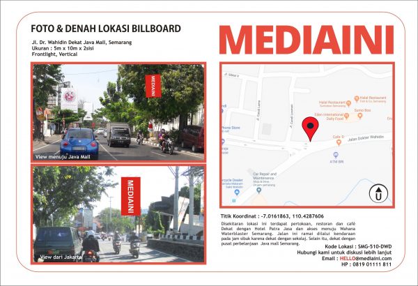 Sewa Billboard Jl. Dr. Wahidin dekat Java Mall Semarang Jawa Tengah 2 Sisi