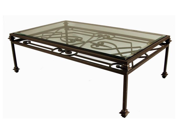 Featured Photo of Iron Coffee Table With Glass Top