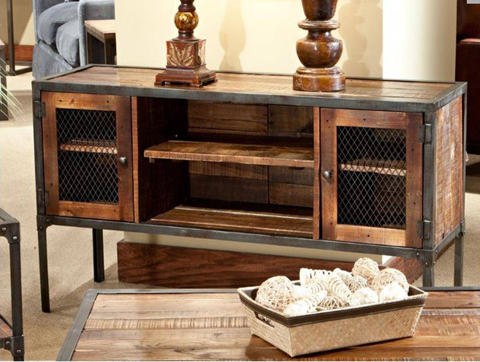 Featured Photo of Reclaimed Wood And Metal Tv Stands
