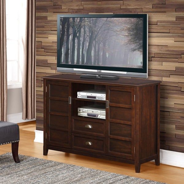 Wyndenhall Portland Collection Espresso Brown Tall Tv Intended For Tv Stand Tall Narrow (Gallery 3 of 15)