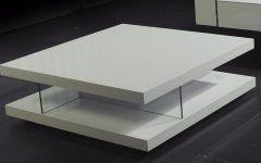 Modern Glass White Coffee Table