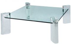 Cotemporary Lucite and Glass Coffee Table
