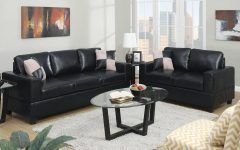 Black Leather Sofas and Loveseats
