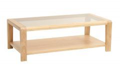 Oak and Glass Coffee Tables