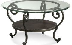 Small Round Coffee Table with Glass Top