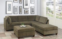 Mireille Modern and Contemporary Fabric Upholstered Sectional Sofas