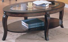 Oval Coffee Table Glass Top Contemporary