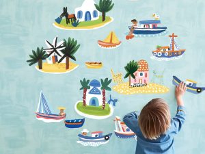 picturebook wall stickers island hoping