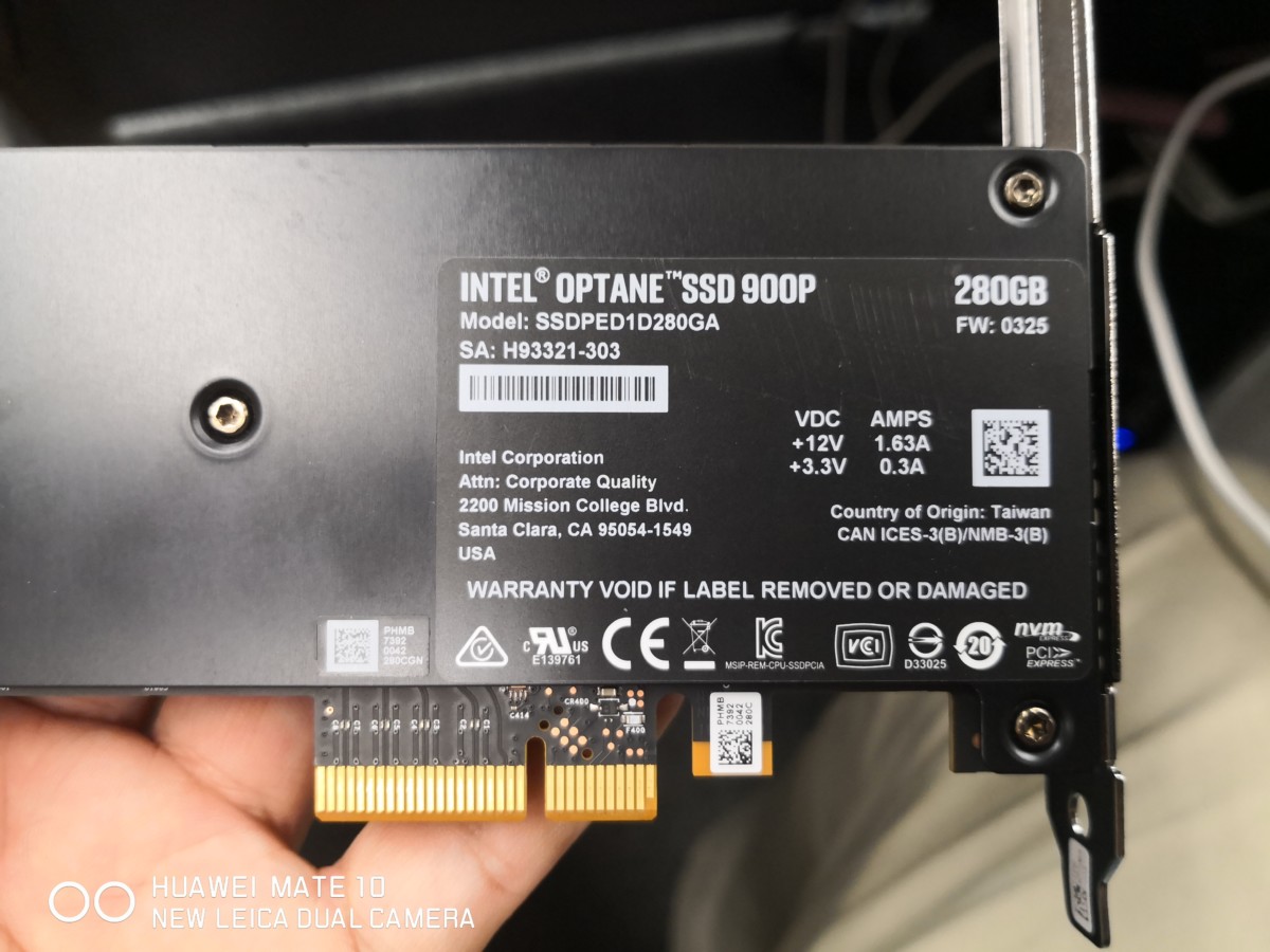 【數位3C】固態硬碟的前段班? Intel Optane SSD 900P系列 3D Xpoint 280G PCI-E 英特爾傲腾固態硬碟簡單測試 3C/資訊/通訊/網路 固態硬碟SSD 新聞與政治 硬體 開箱  