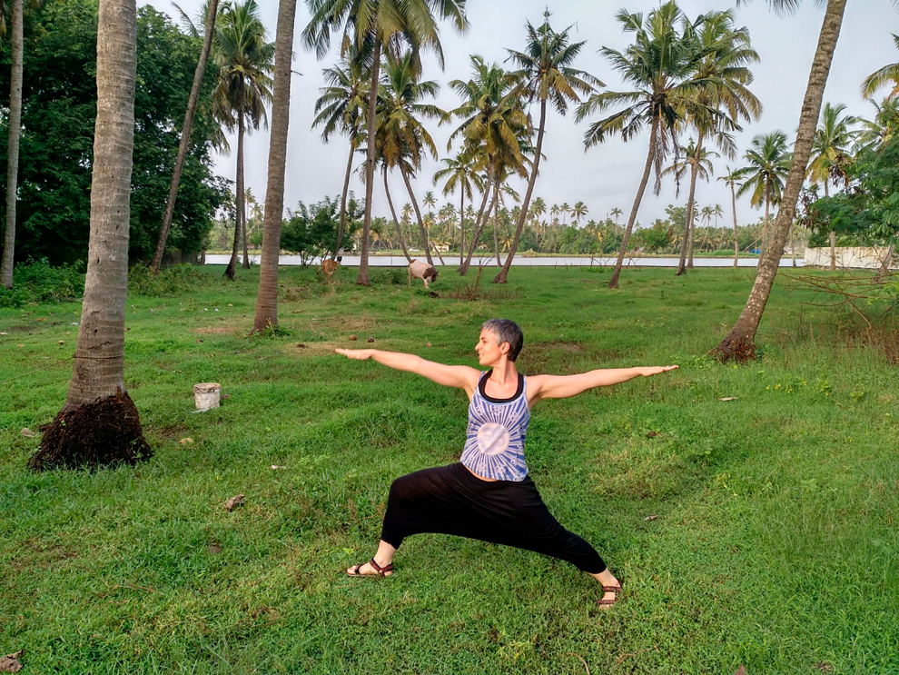Yoga en Tailandia entre palmeras