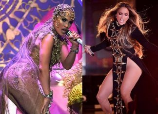 Jennifer Lopez: Zobacz gorące i nieziemskie kreacje przed Super Bowl (FOTO)