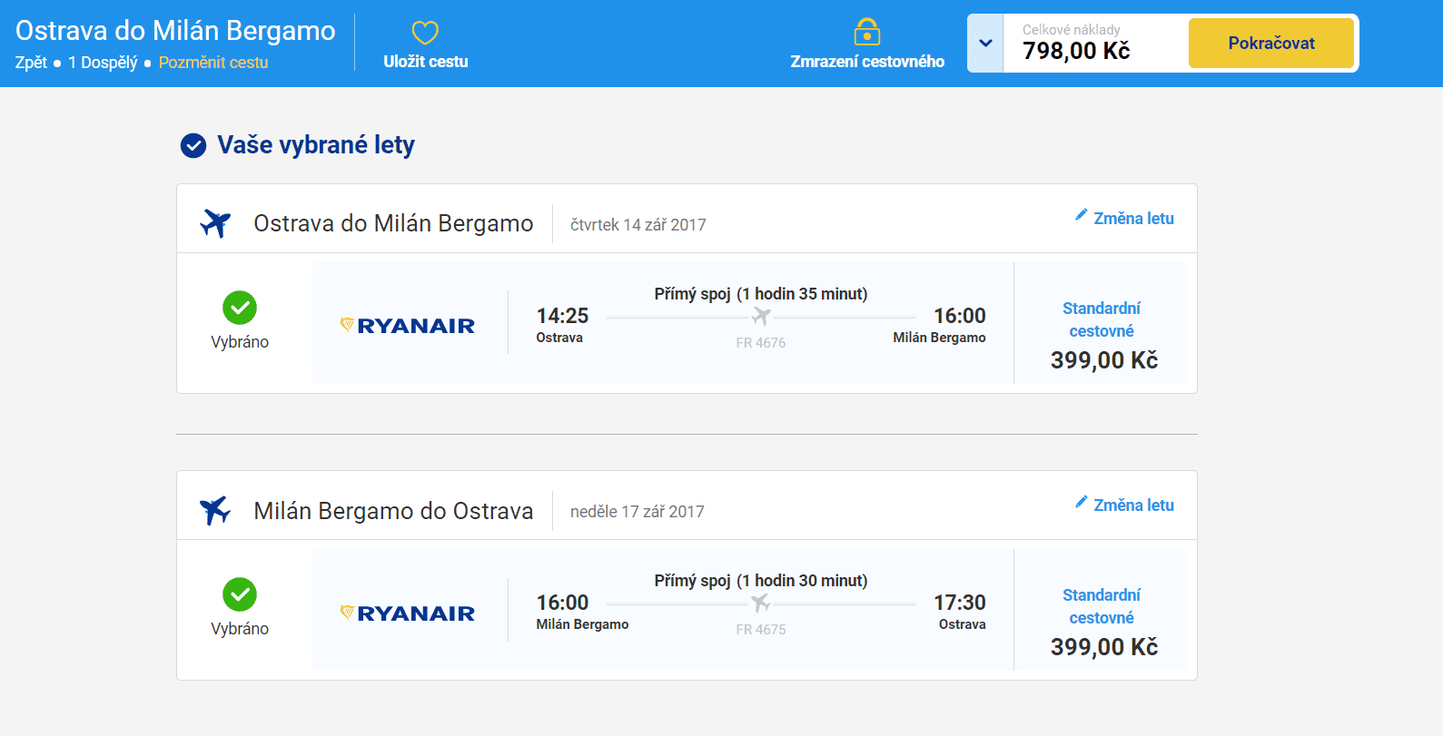 Letenky do Milána