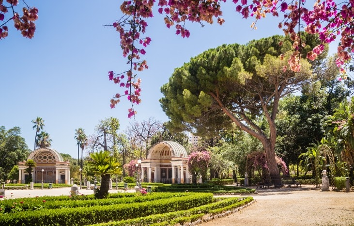 Botanická zahrada Palermo Sicílie