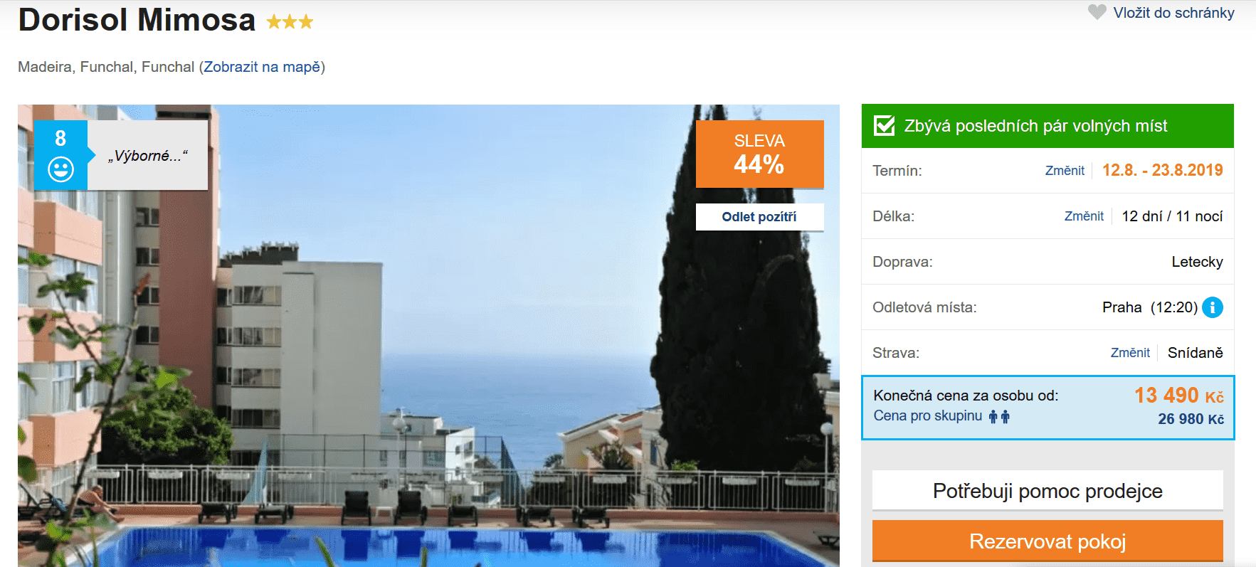 Zájezd Madeira (hotel Dorisol Mimosa)