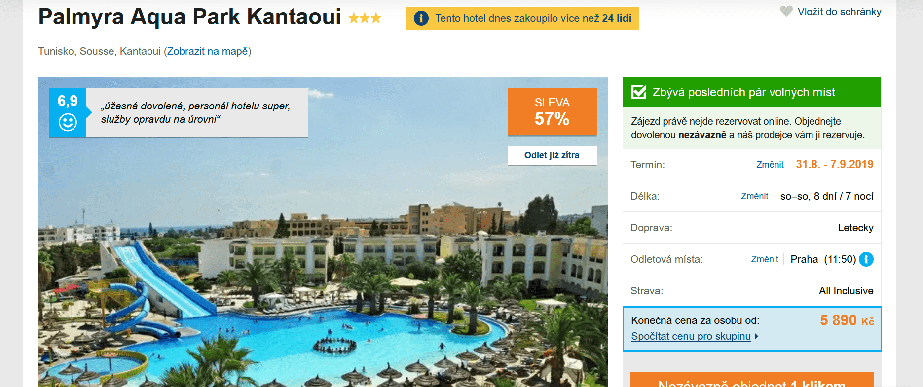 Zájezd Tunisko (hotel Palmyra Aqua Park)