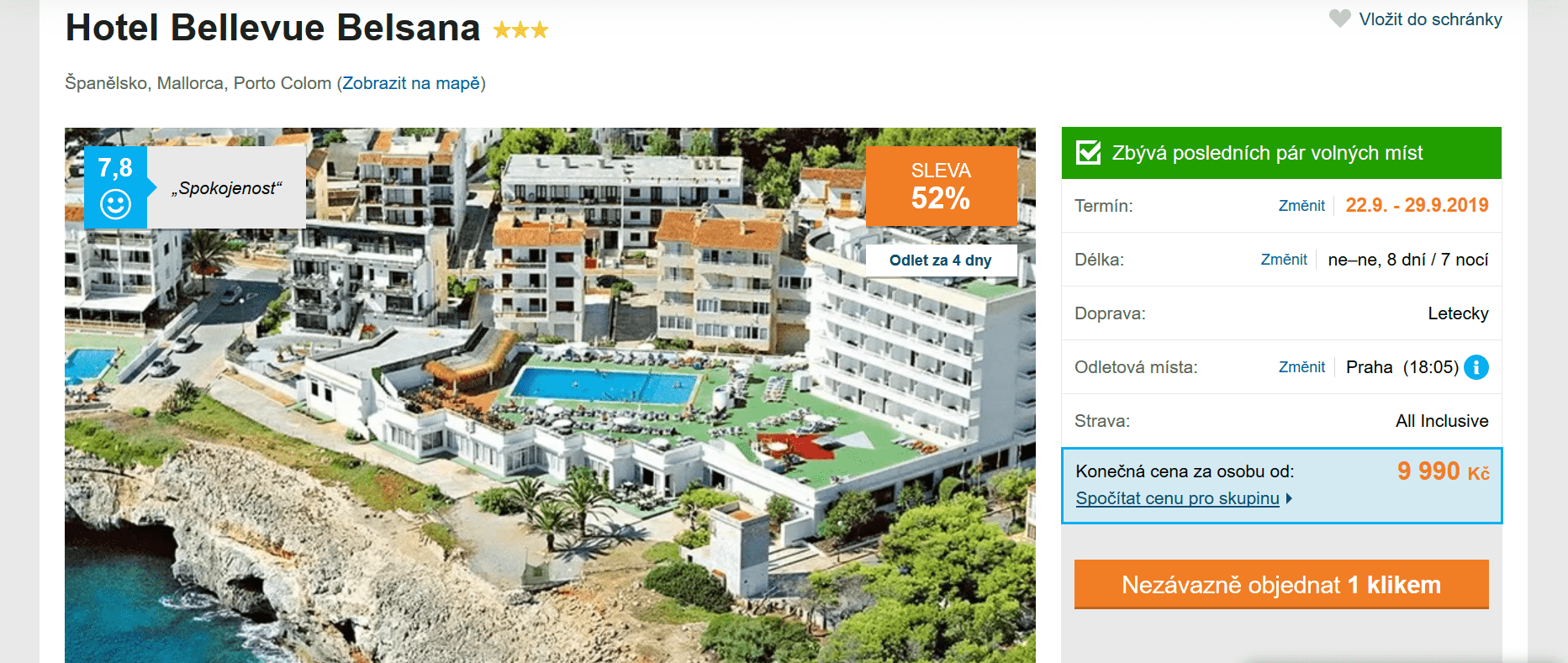 Zájezd Mallorca (hotel Bellevue Belsana)