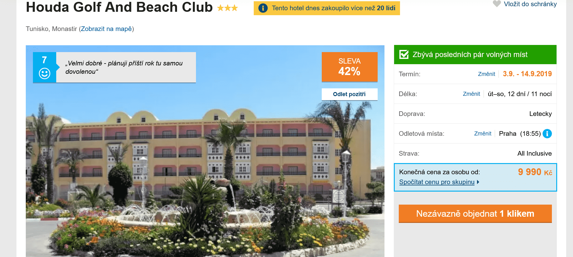 Zájezd Tunisko (hotel Houda Golf and Beach Club)