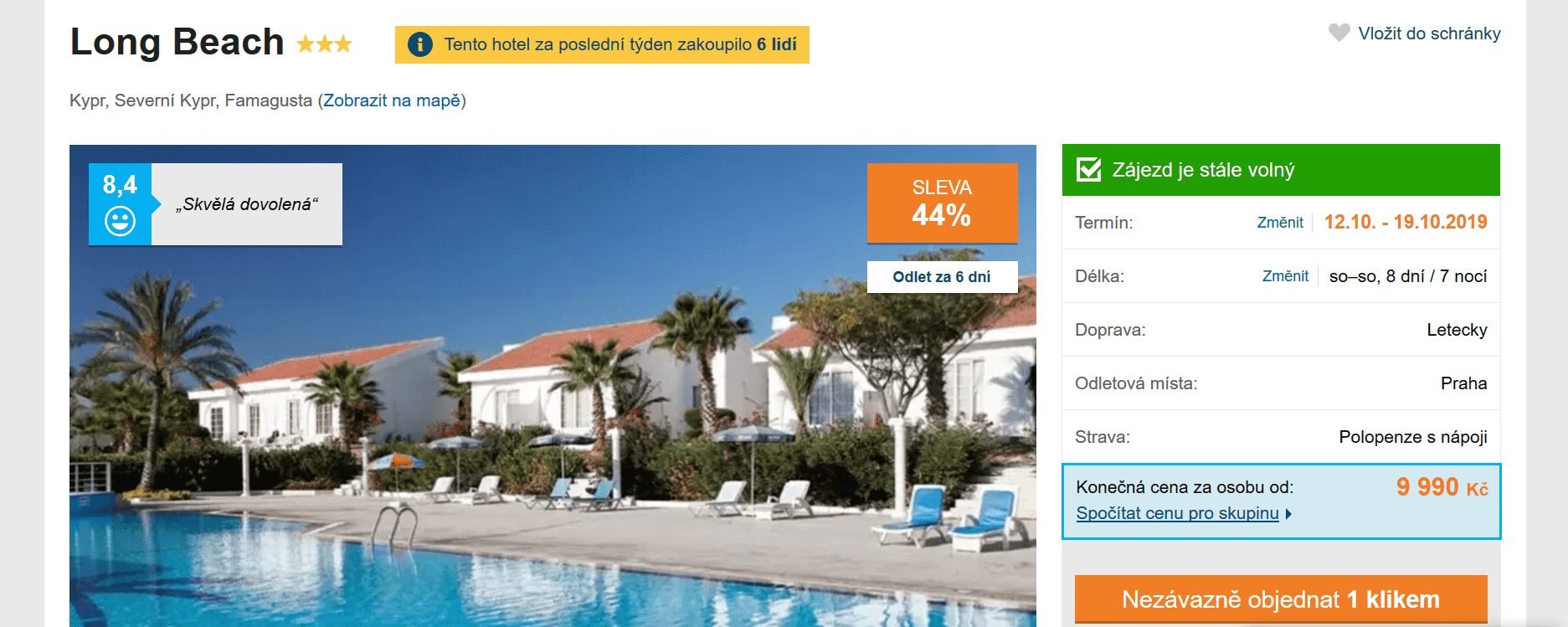 Zájezd Kypr (hotel Long Beach)