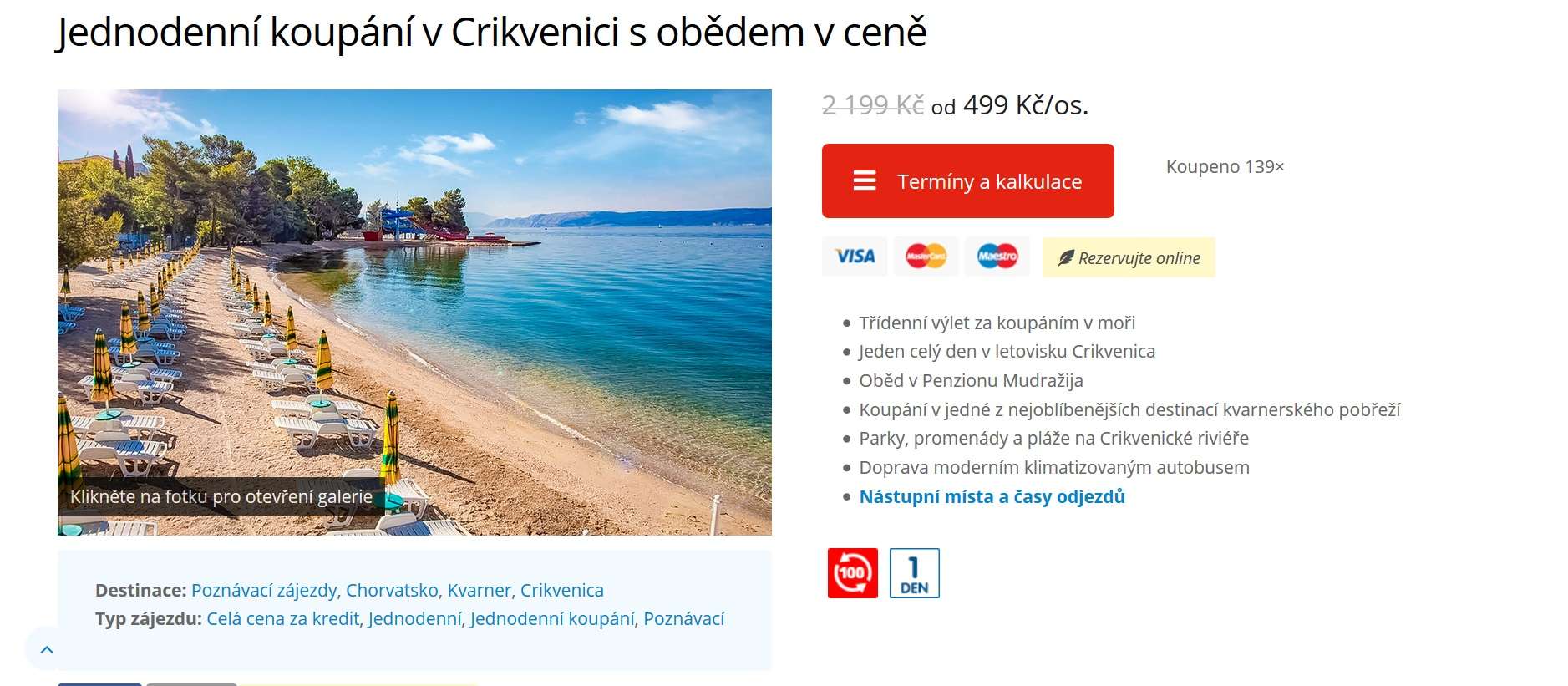 zájezd chorvatsko české kormidlo