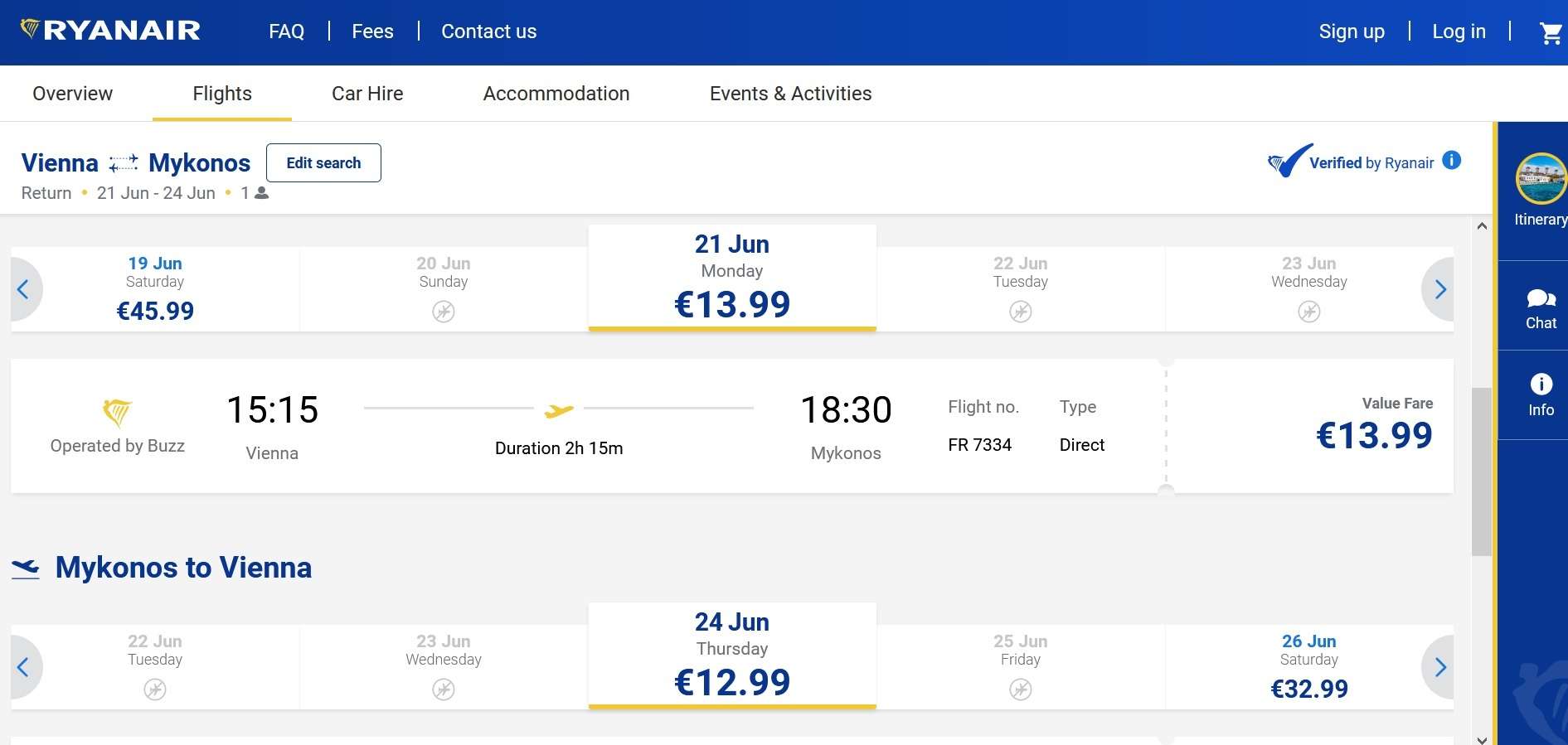 letenky Ryanair na Mykonos řecko
