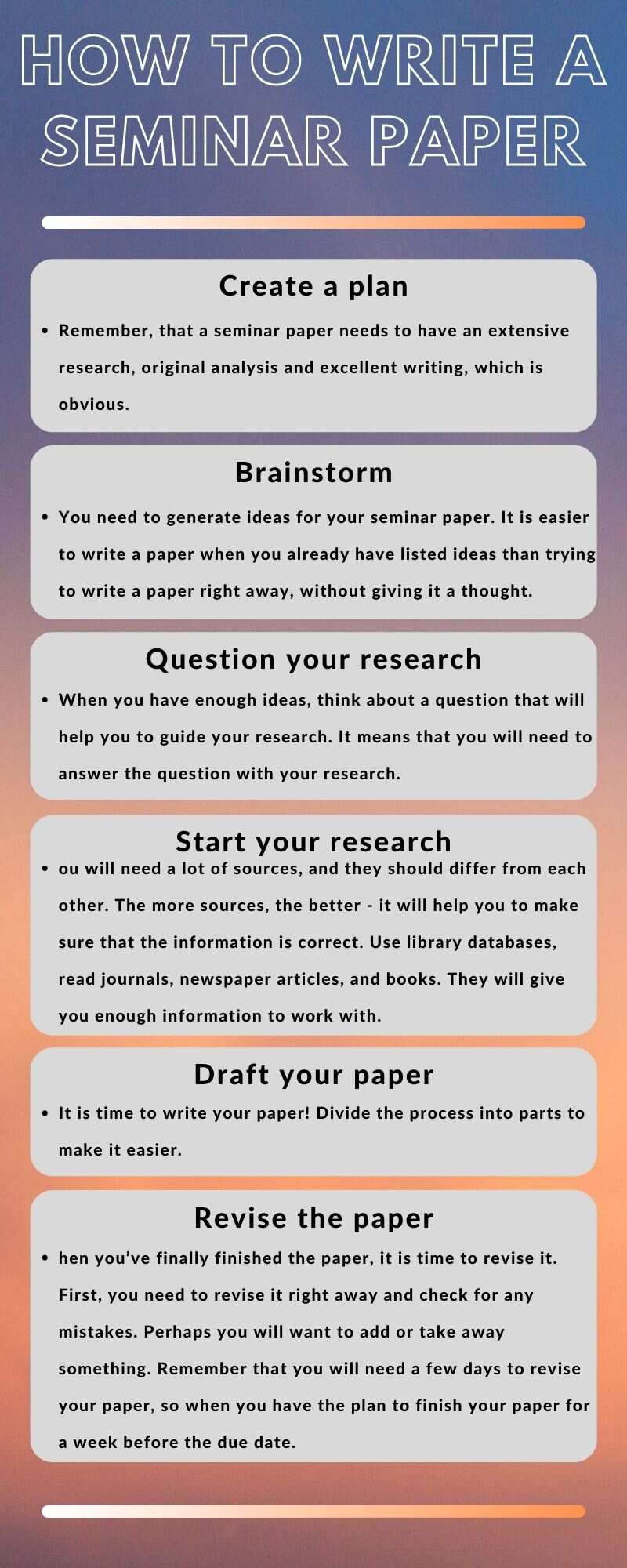 How To Write A Seminar Paper In 2022 Step by step Guide 2022 