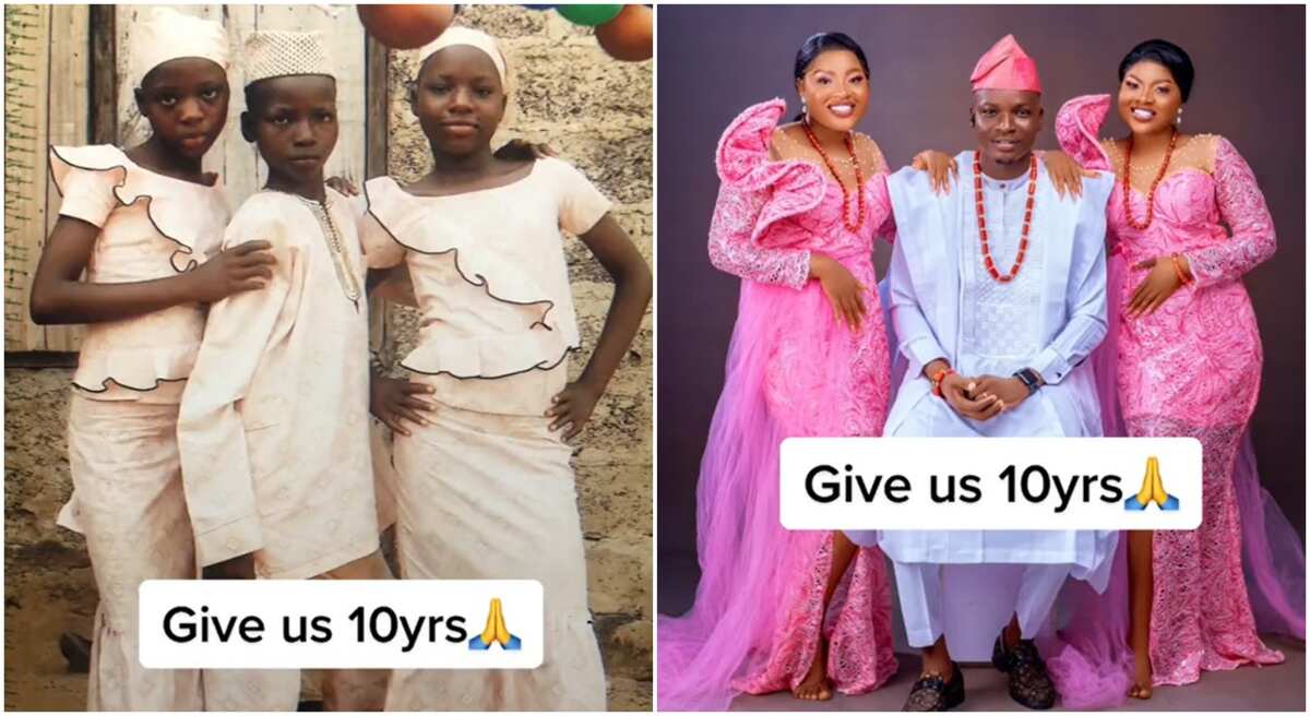 "Is Your Brother Married?" Triplets, 1 Boy & 2 Girls Post 10-Year-Old  Throwback Photo in Transformat - JadeW