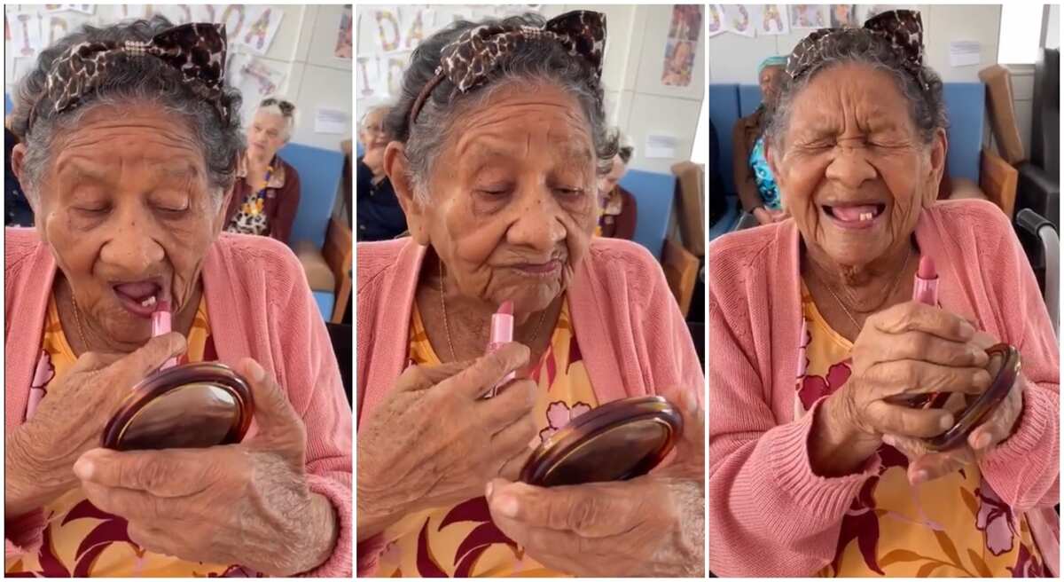 "She is Beautiful": Video of Old Woman Applying Make-up and  Admiring Herself Goes Viral, Young Folks - ZinBlog