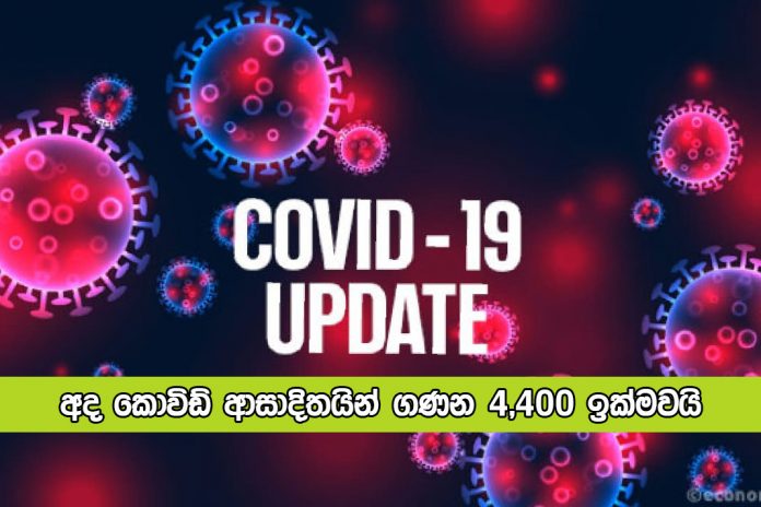 Covid New Cases in Sri Lanka Today - අද කොවිඩ් ආසාදිතයින් ගණන 4,400 ඉක්මවයි