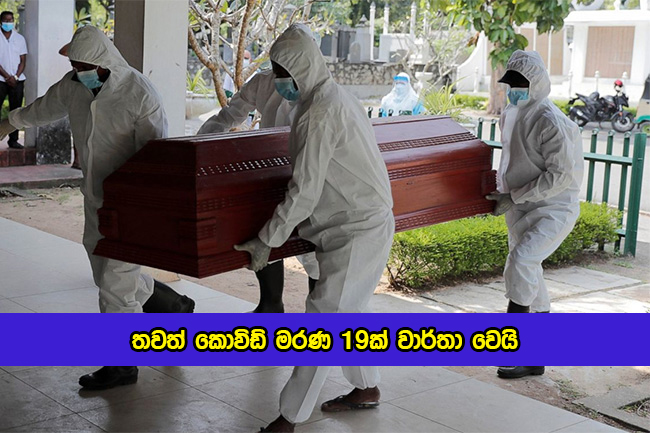 Covid Deaths in Sri lanka Yesterday - තවත් කොවිඩ් මරණ 19ක් වාර්තා වෙයි