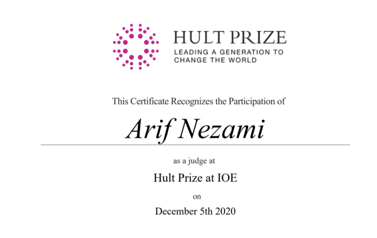 Judging Talents in the Hult Prize