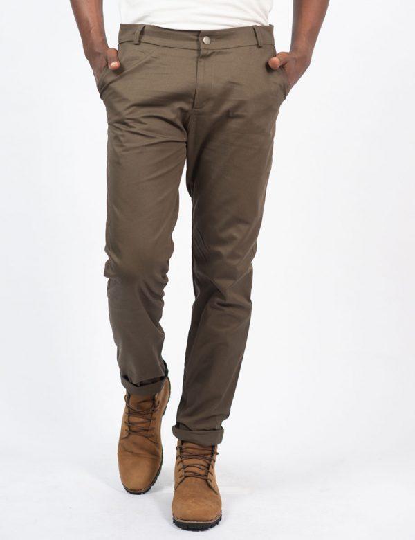 Male Cotton Skinny - Olive - Front 2