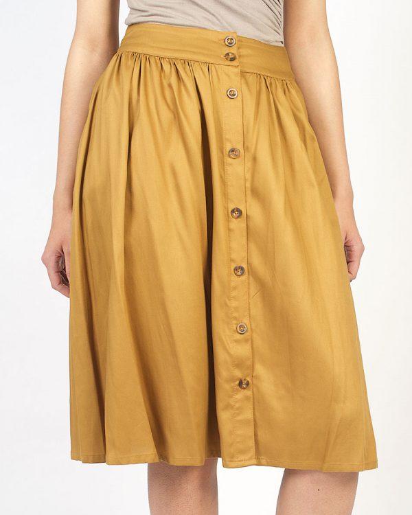 Buttoned Waistline Skirt - Hazel - Front detail