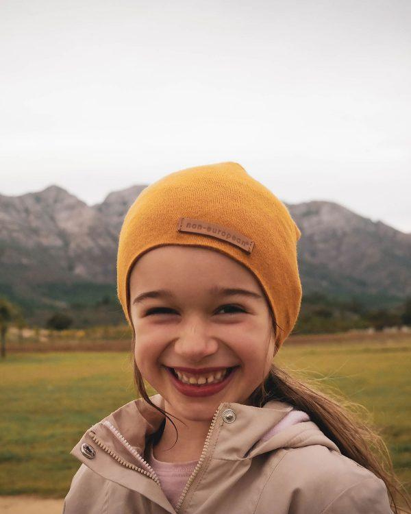 Kids Beanie - Gold - Side front