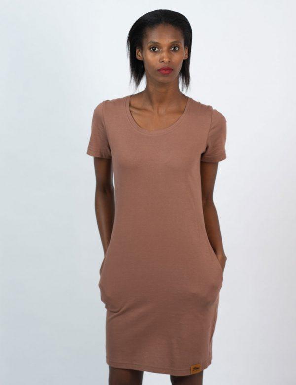 Tee Dress - Rose Taupe - Front