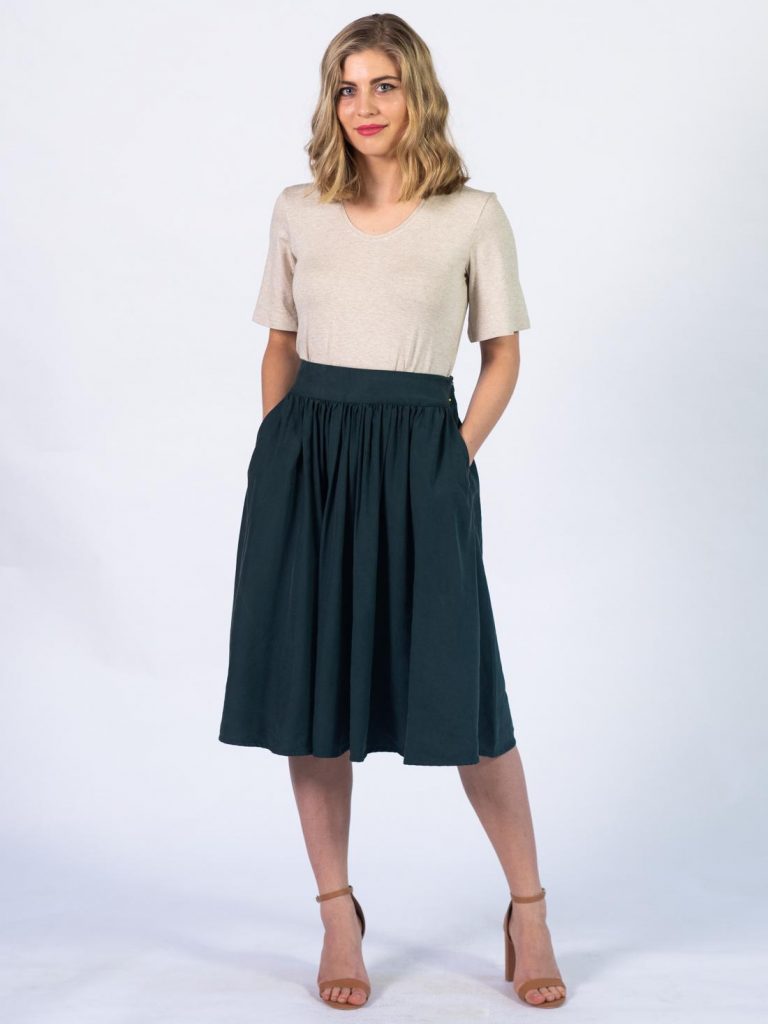 COOL Waistline Skirt ~ Bottle Green - non-european® 2023