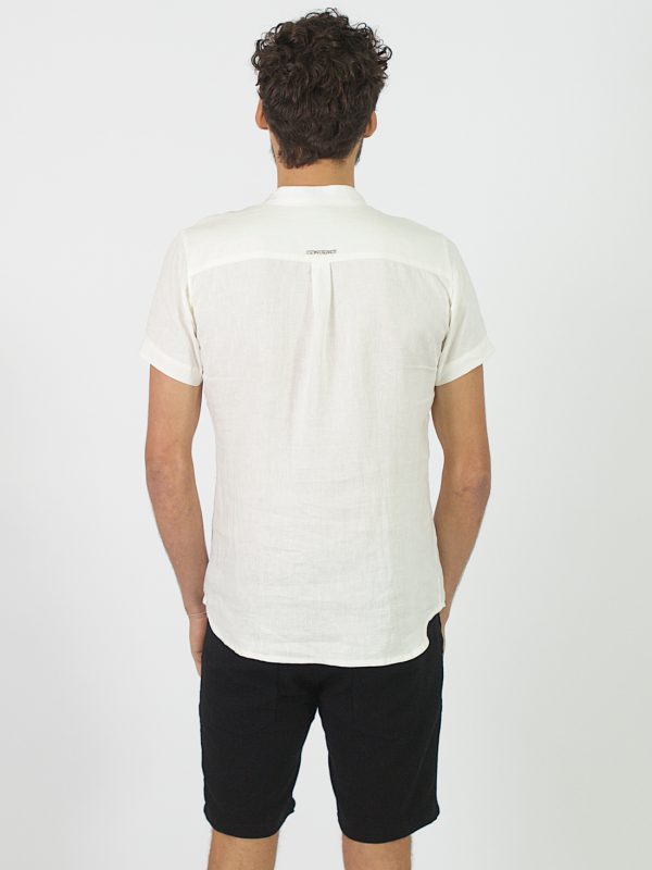 Mandarin Shirt - Ivory - Back