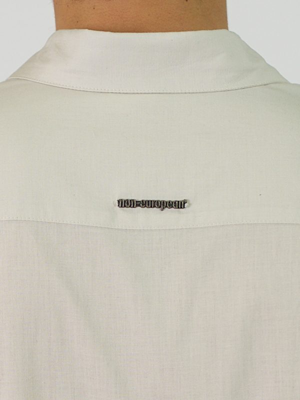 Formal Cotton Shirt - Bone - Detail