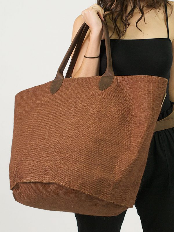 Basket Bag - Chocolate + Dark Brown - Detail